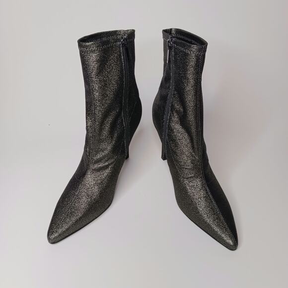 Marc Fisher Kellen Heeled Bootie, Pewter Glitter, Size  8M - Picture 3 of 10